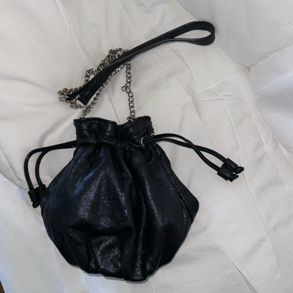 Bluish, black bucket, Crossbody bag